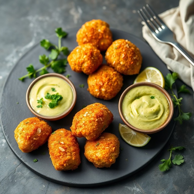Crocchette di Pollo Low Carb con Salsa di Avocado e Lime