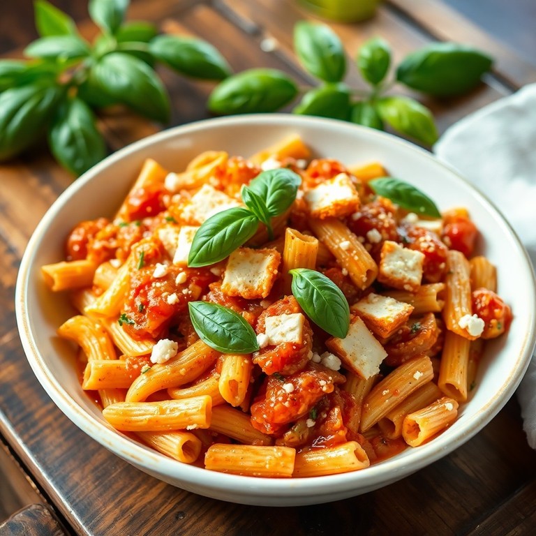 Pâtes méditerranéennes à la Fêta et Fêtraille