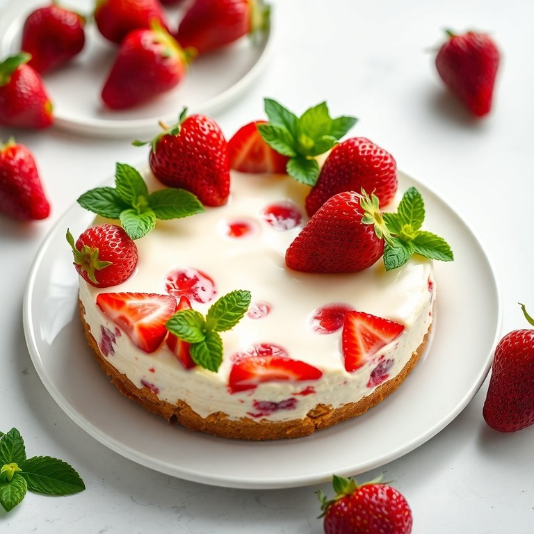 Cheesecake Sans Cuisson aux Fraises et Fromage Blanc