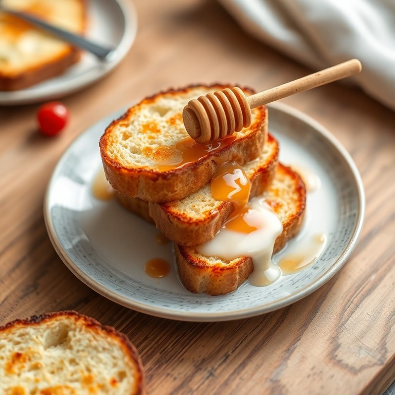 Pain Grillé au Lait Doux et Miel