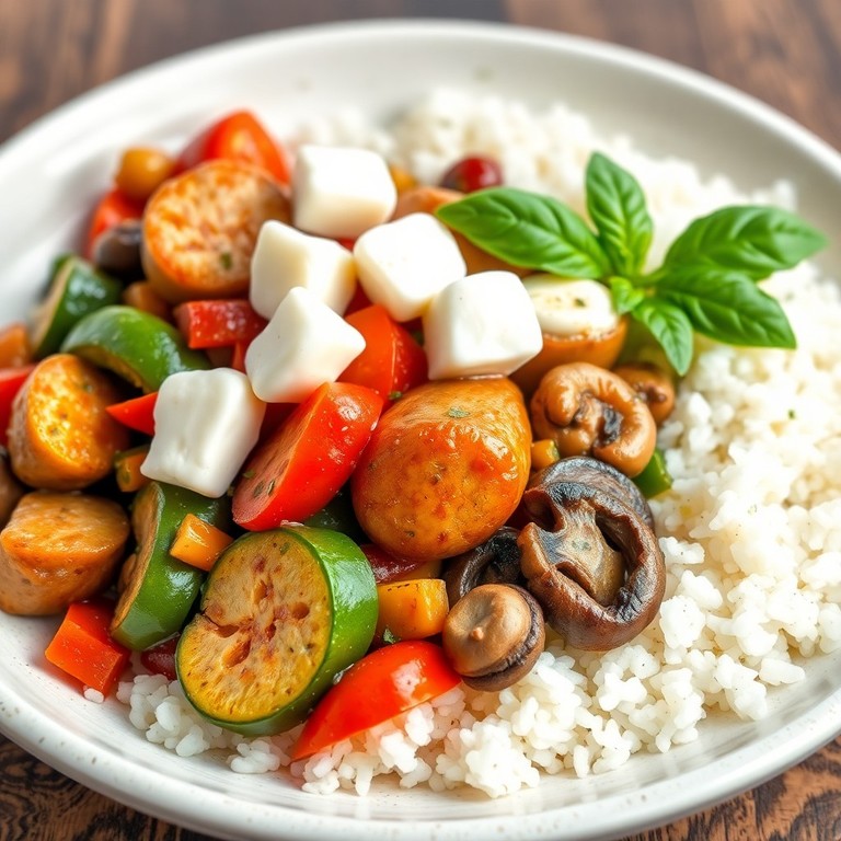 Saucisses sautées aux légumes méditerranéens