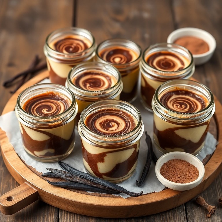 Gâteau Marbré Vanille-Chocolat en Pots de Yaourt