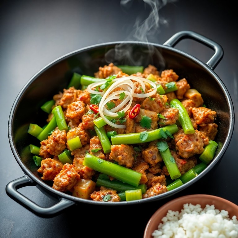 Hearty Ground Turkey and Green Bean Stir-Fry