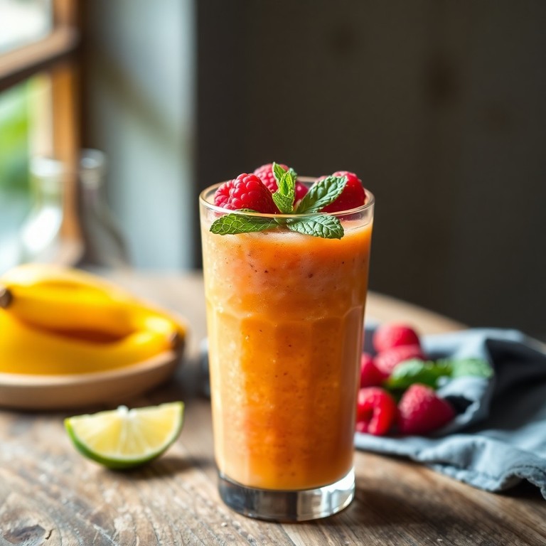 Mango Himbeer Smoothie im Glas - Mr. Cook
