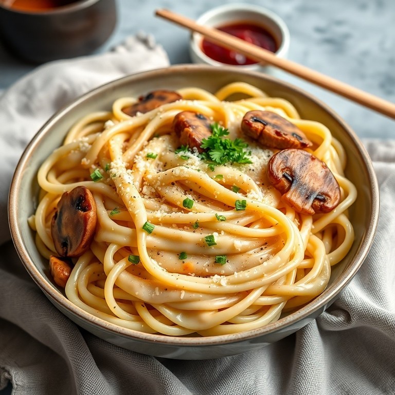 Sahne-Champignon-Pasta mit Austernsoße - Mr. Cook