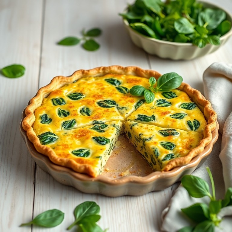 Quiche Vegano de Espinafre e Tofu