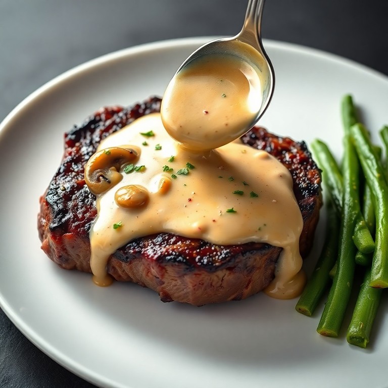 Salsa Cremosa de Mostaza y Champiñones