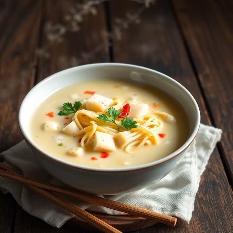 Soupe Épicée de Coco et Fromages à la Mode Asiatique