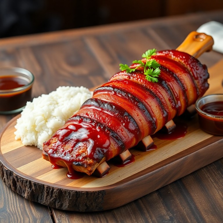 Costelinha de Porco com Bacon ao Estilo Barbecue