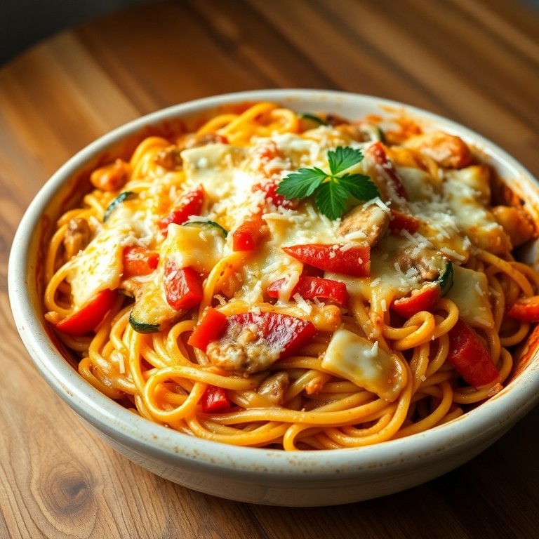 Espaguetis Vegetales al Horno con Queso Ligero