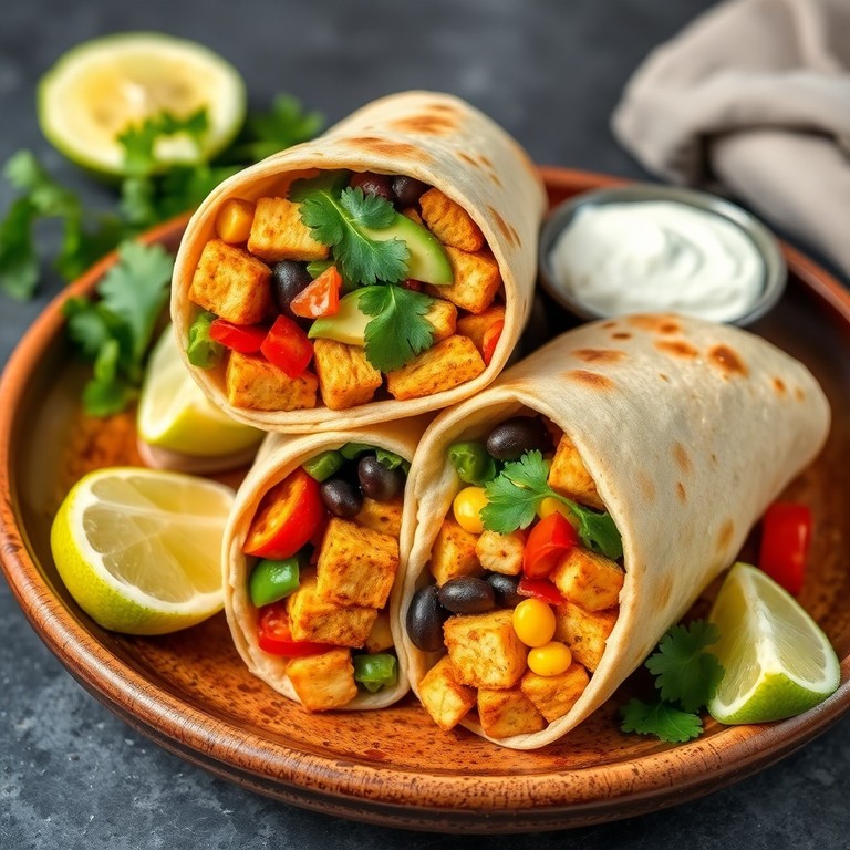 Vegetarische Tofu-Burritos