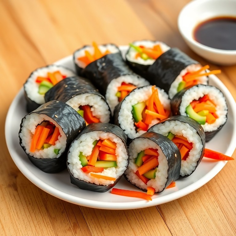 Bunte Sushi-Rollen für Kinder