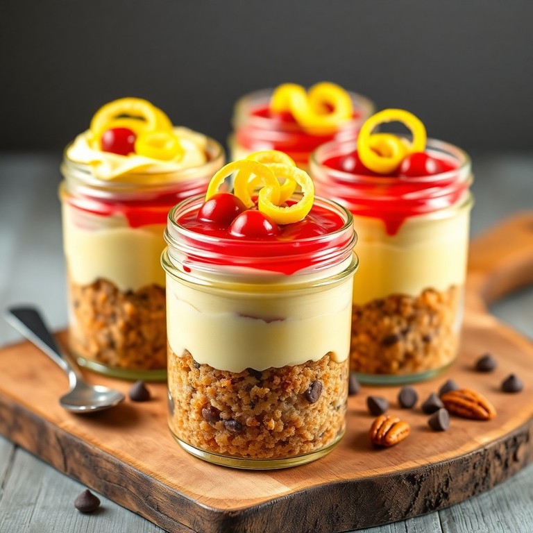 Lemon Cheesecake Parfait with Cherry Topping