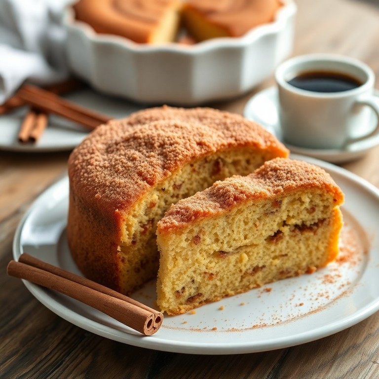 Bolo de Canela e Açúcar Crocante