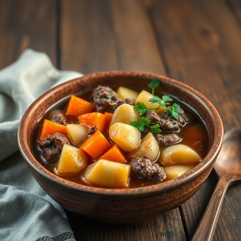 Meat-Enhanced Medieval Pottage with Root Vegetables