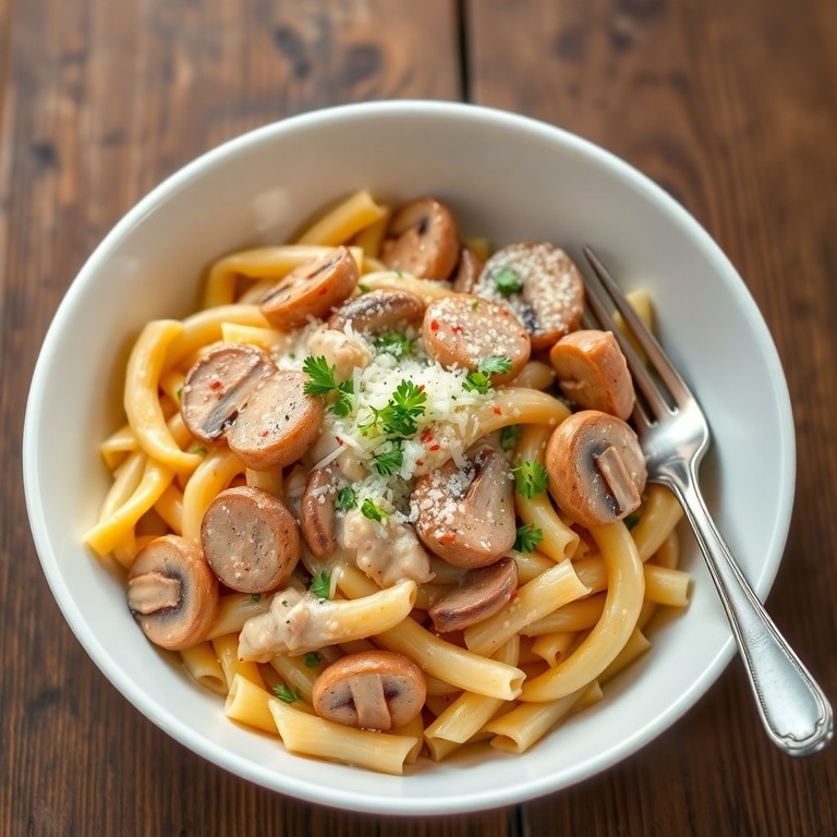 Creamy Mushroom & Chicken Penne