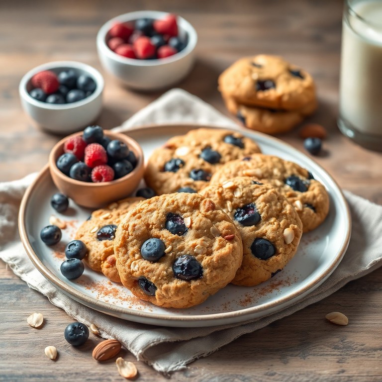 Proteïne Ontbijtkoekjes met Havermout en Bessen