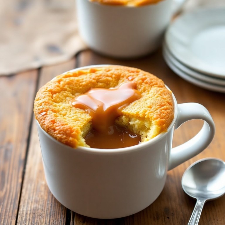 Bolo de Caneca de Micro-ondas com Doce de Leite