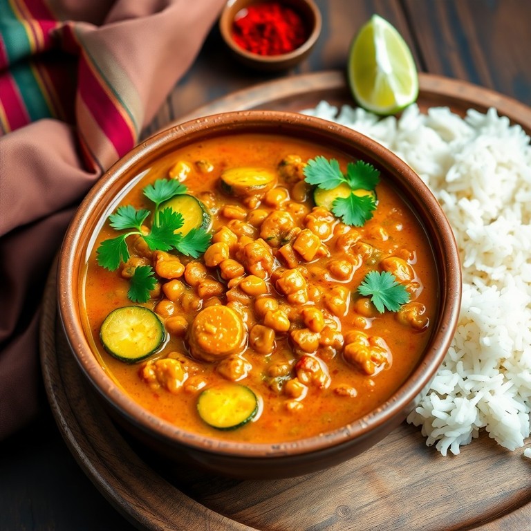 Curry de Lentilles Corail et Courgettes à la Mode Indienne