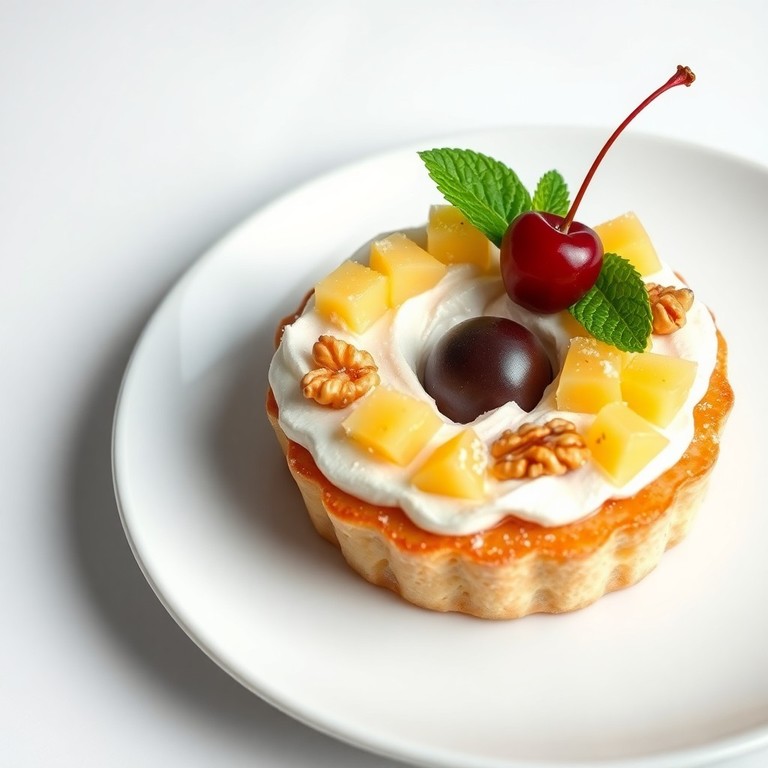 Mini Tarta de Cereza y Cítricos con Nuez y Chocolate