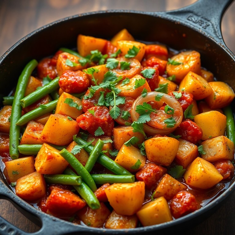 Mediterrane Bohnen-Gemüsepfanne