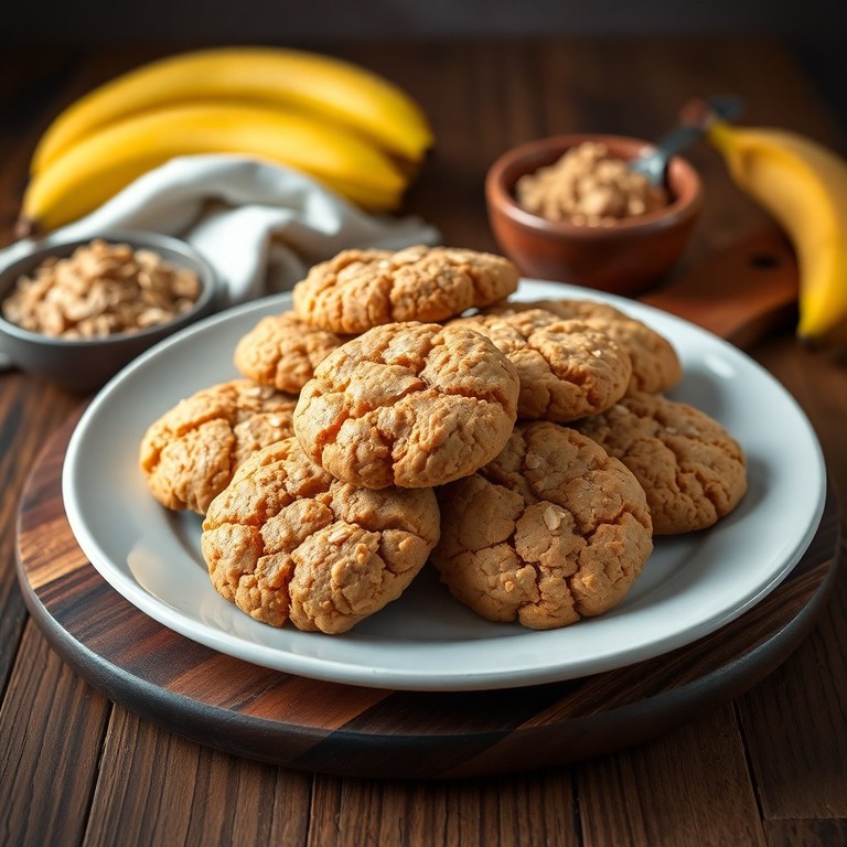 Cookies de Banana, Aveia e Açúcar Mascavo