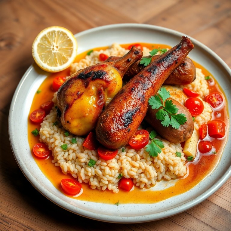 Poulet Merguez à la Parfumée de Semoule