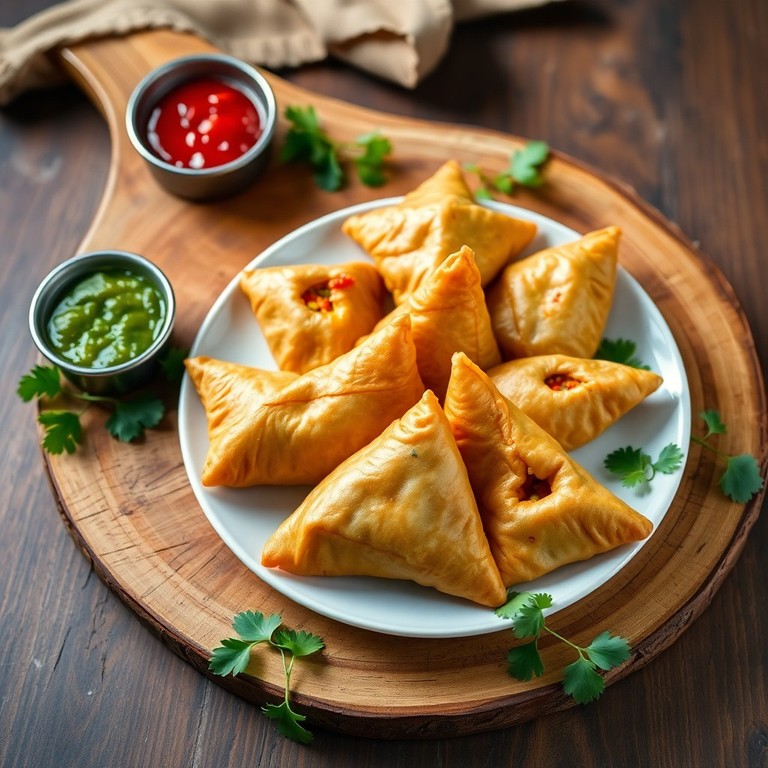 Samousas végétaliens aux légumes croquants