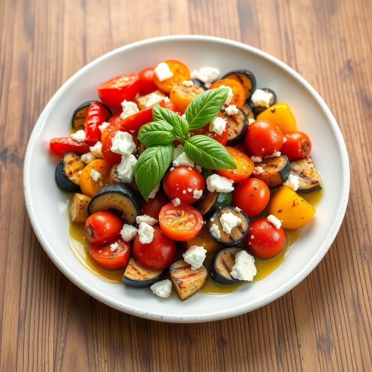 Mediterrane gegrilde groenten met feta