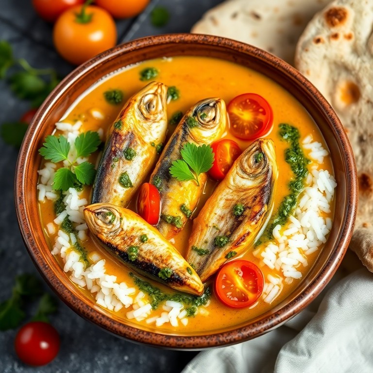 Sardine Kokos Curry met Groene Pesto
