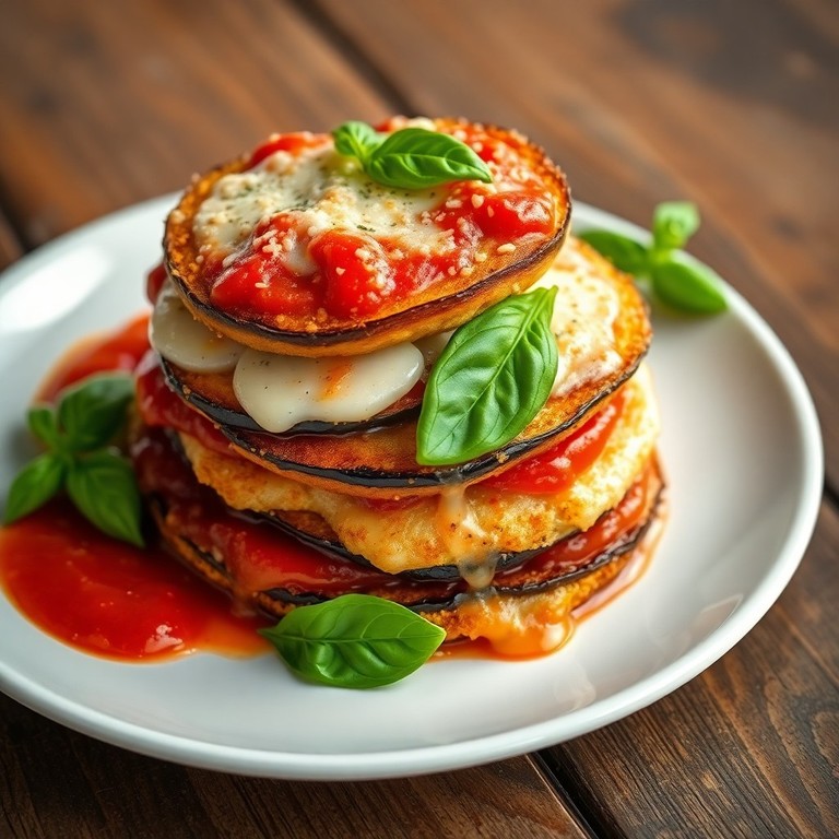 Eggplant Parmesan Stack in the Air Fryer