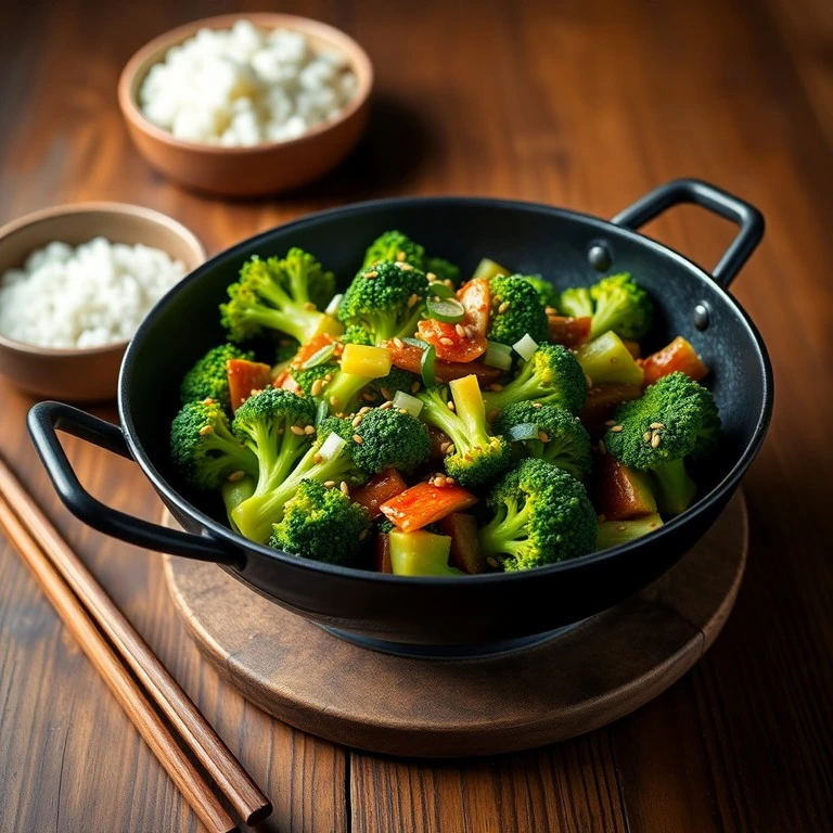 Asiatische Brokkoli-Pfanne mit Sesam und Ingwer