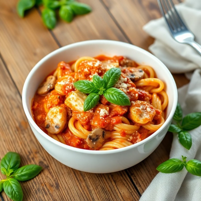 Klassisk kycklingpasta med krämig tomatsås