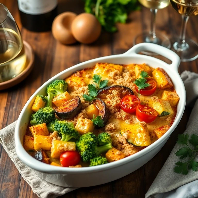 Mediterraner Gemüseauflauf mit Cheddar und Ofentomaten - Mr. Cook