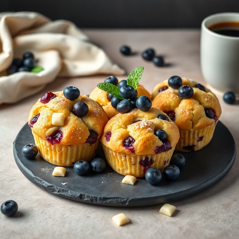 Blauwe Bessen en Witte Chocolade Muffins in de Airfryer