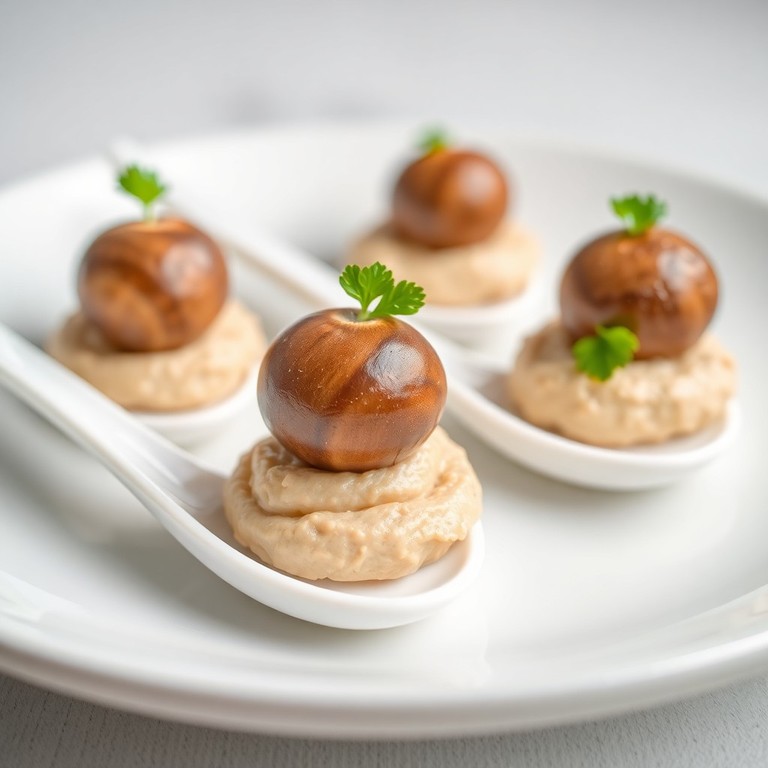 Sphere de champignon à la texture beurre d’escargot végétarien