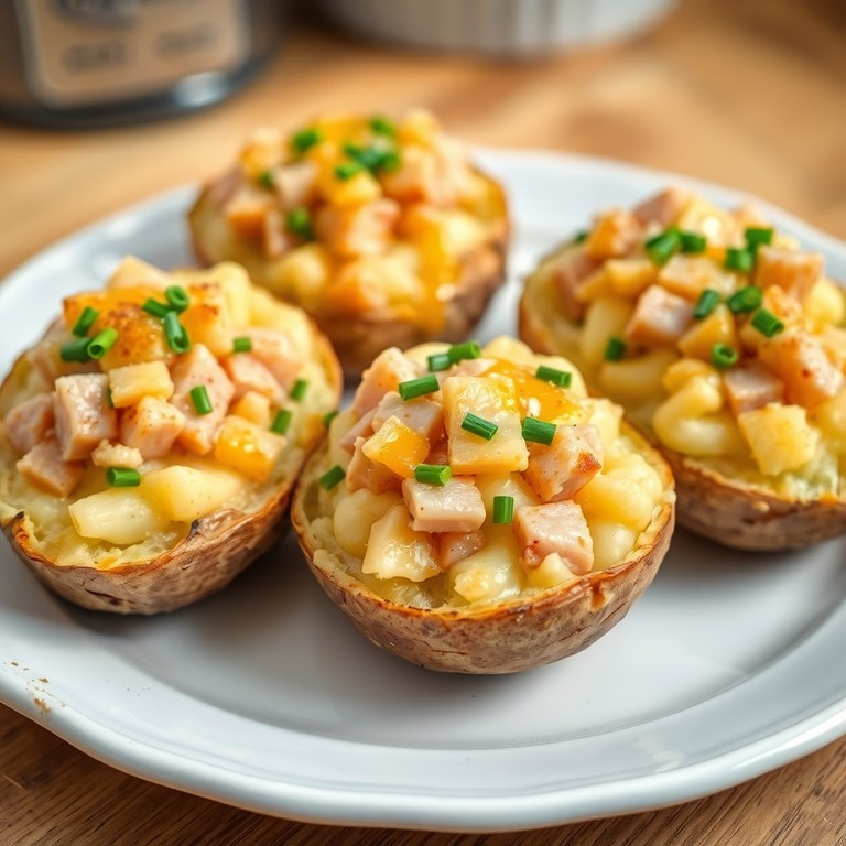 Baked Ham and Cheese Stuffed Potatoes