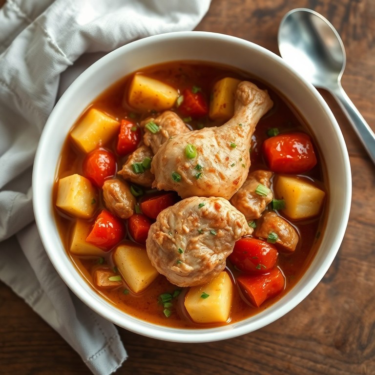 Estofado de Pollo y Papas al Estilo Tradicional