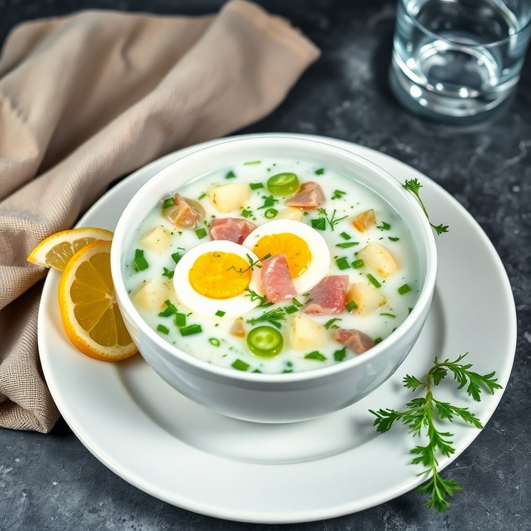 Klassische Okroschka-Suppe