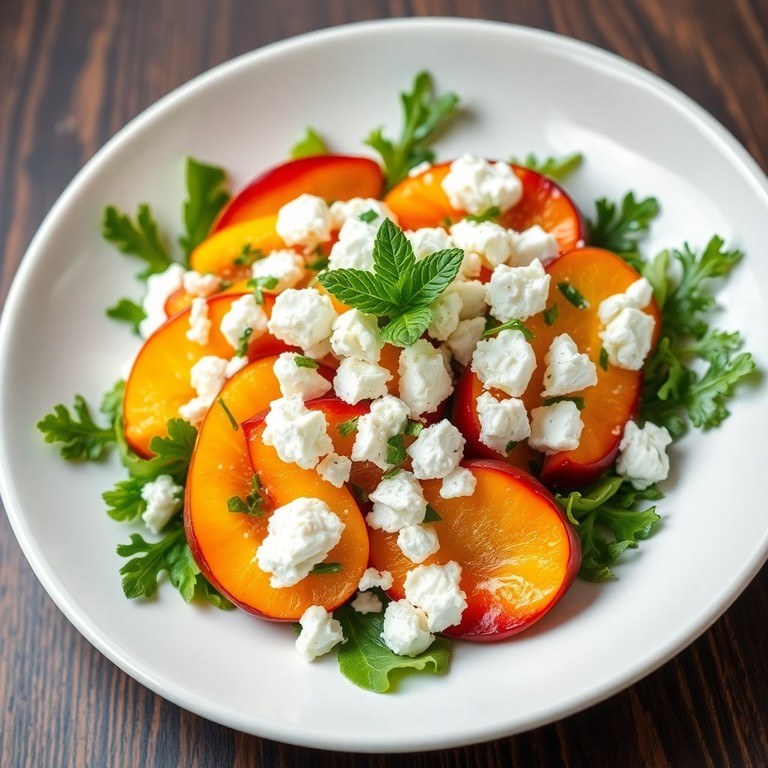 Salade Fraîcheur Pêche-Feta à la Menthe