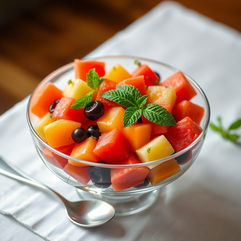 Salade de Fruits Croquante à la Menthe