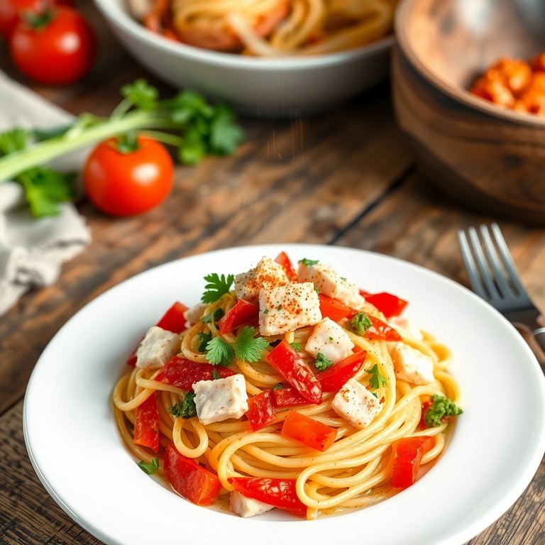 Espaguetis con Atún y Verduras Salteadas