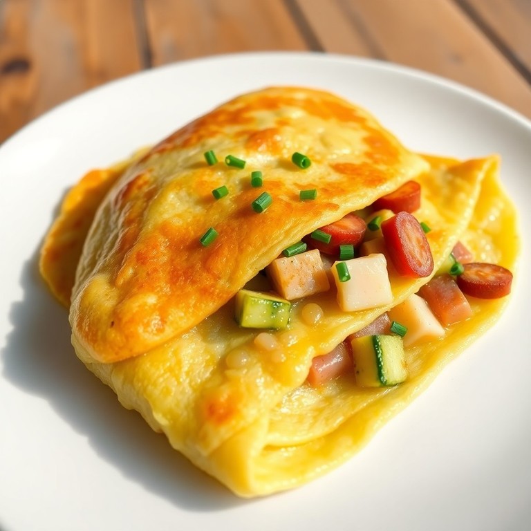 Omelette Gourmet aux Saveurs de Charcuterie