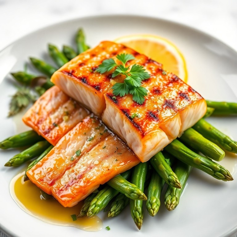Gegrilde Zalm met Groene Asperges en Citroen