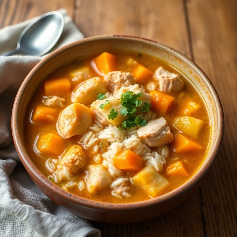 Arroz Caldoso con Pollo y Calabaza