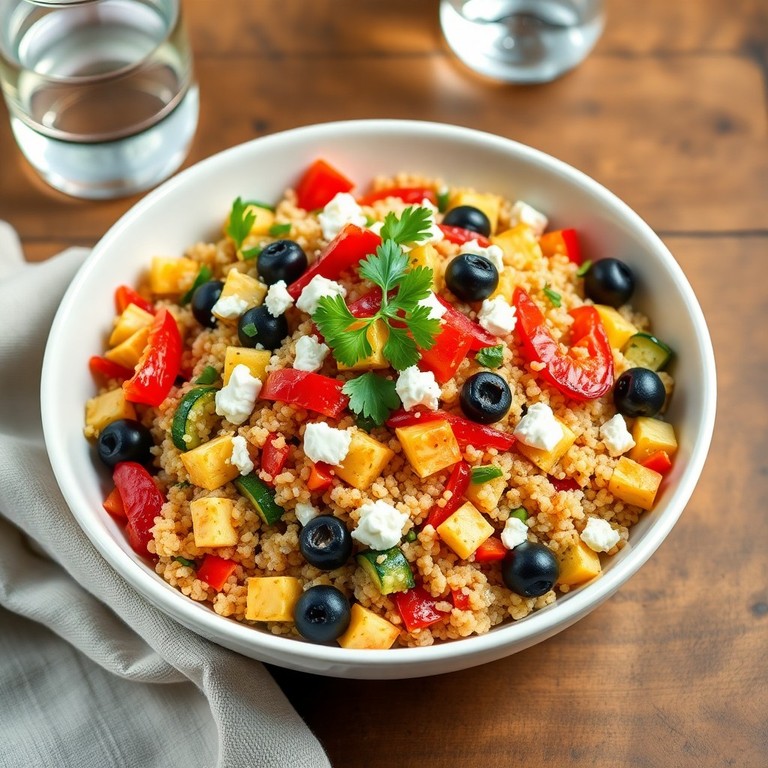 Ensalada Mediterránea de Quinoa y Verduras
