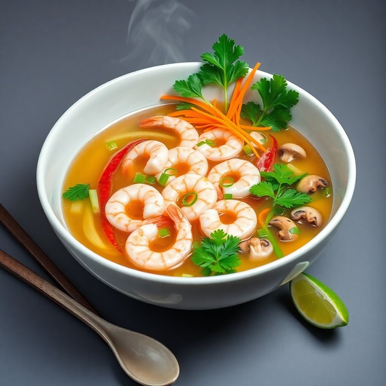 Aziatische Citroengras Soep met Garnalen