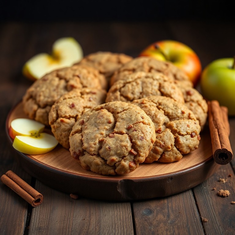 Baked Apple Cinnamon Oatmeal Cookies