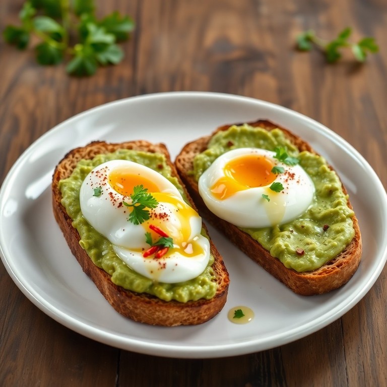 Tostadas de Aguacate y Huevo Poché