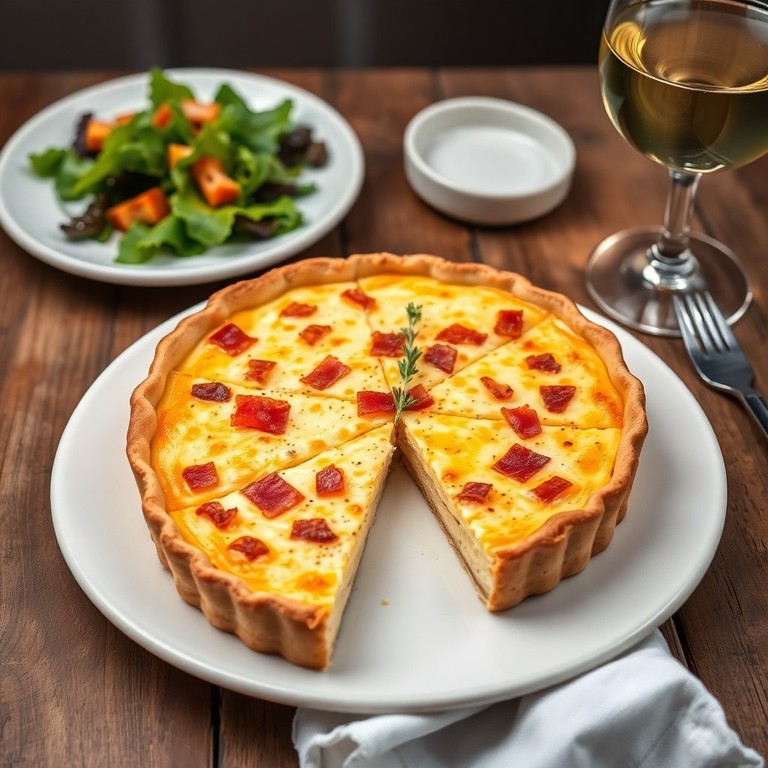 Quiche Lorraine Clásica con Toque de Nuez Moscada